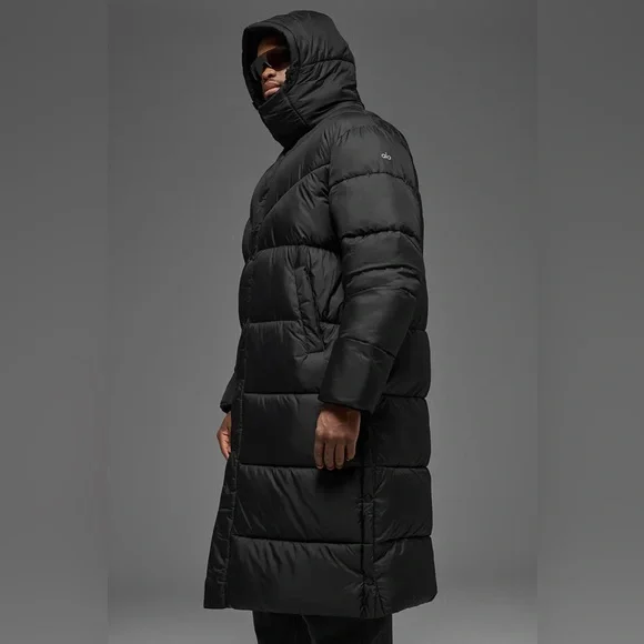 NEW ALO Gold Rush Puffer Trench Long Coat Jacket | US M Unisex - Picture 4 of 13